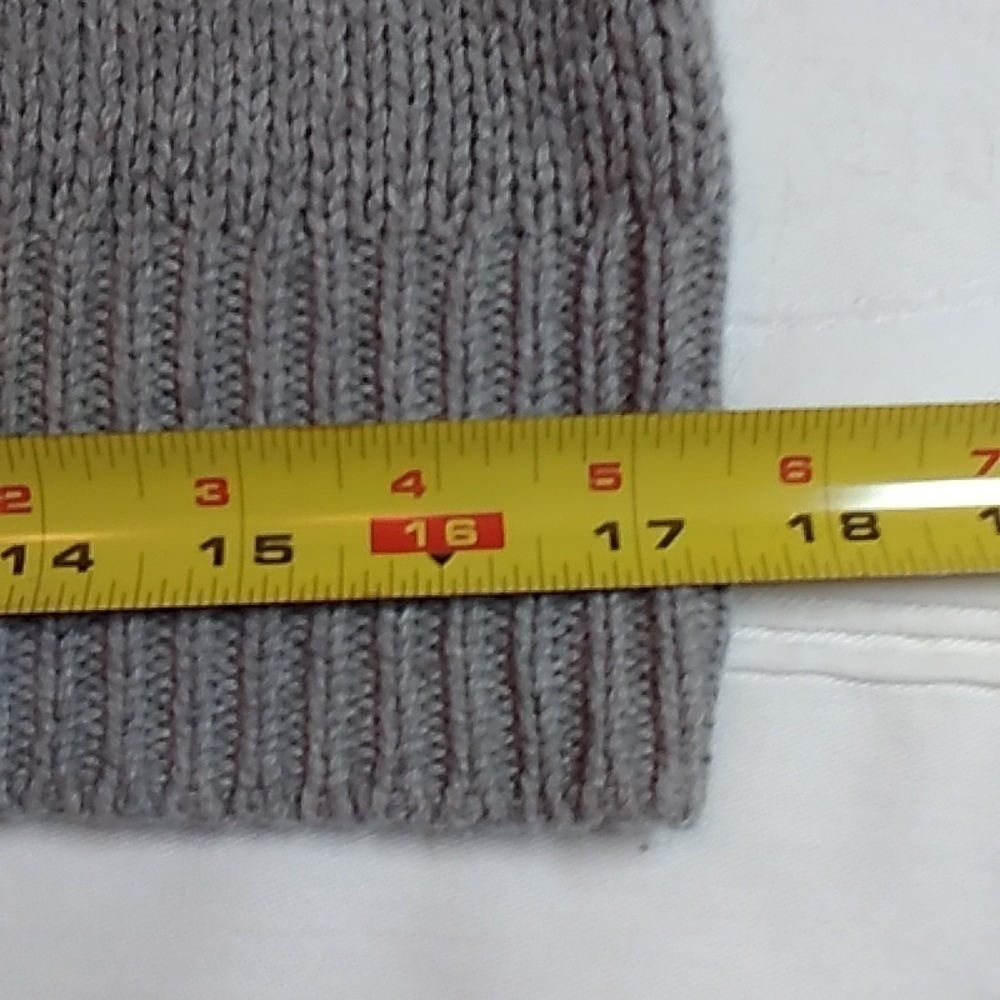 ROOTS Wool Cotton Knit Blend Light Grey Crew Neck Women's Sweater EUC - Picture 12 of 14